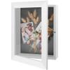 Golden State Art, 8x10.5 Shadow Box Frame Display Case, 2-inch Depth, Great for Collages, Collections, Mementos, 6 Pins Included (White, 1 Pack) view 1