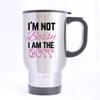 I'm Not Bossy I Am the Boss - Funny Travel Mug 14oz Coffee Mugs or Tea Cup Cool Birthday/christmas Gifts for Men,women,him,boys and Girls view 2