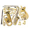 Beistle Gold Foil Musical Instruments Cutouts view 1