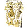 Beistle Gold Foil Musical Instruments Cutouts view 3