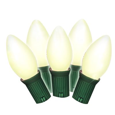 Brite Star Vintage Christmas String Lights Frosted C7 25 Feet - Old-Fashioned Bulbs Perfect for Christmas - Patriotic Decorations, Indoor and Outdoor Use.