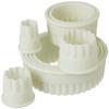 Ibili Dough Cutter Set Round/Fluted, Transparent/White, 9-Piece view 1