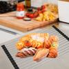 Ahyuan Roll up Dish Drying Rack Over The Sink Kitchen Roll up Sink Drying Rack Stainless Still Portable Drainer Foldable Dish Rack (Black, 17.8''X11.8'') view 3