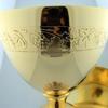 Grape & Wheat Church Chapel Gold Gild Priest Chalice & Paten Pastor Gift 8" Tall view 4