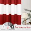 DriftAway Red Striped Room Darkening Curtains Patriotic Horizontal Stripe Classic Grommet Drapes for Bedroom Living Room Thermal Insulated Panels for Holidays July 4th Labor Day Thanksgiving Christmas view 3
