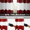 DriftAway Red Striped Room Darkening Curtains Patriotic Horizontal Stripe Classic Grommet Drapes for Bedroom Living Room Thermal Insulated Panels for Holidays July 4th Labor Day Thanksgiving Christmas view 4
