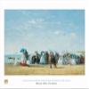 buyartforless Fashionable Figures On The Beach by Louis Eugene Boudin 24x32 Art Print Poster Famous Painting Figurative Landscape Ocean Beach Formal Attire view 1