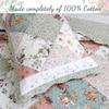 Cozy Line Home Fashions Floral Real Patchwork Green Peach Scalloped Edge Country 100% Cotton Quilt Bedding Set, Reversible Coverlet Bedspread (Celia, Twin - 2 Piece) view 3