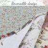 Cozy Line Home Fashions Floral Real Patchwork Green Peach Scalloped Edge Country 100% Cotton Quilt Bedding Set, Reversible Coverlet Bedspread (Celia, Twin - 2 Piece) view 4