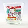 World By Shotglass California State Elements Map Shot Glass view 1