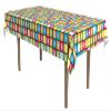 Beistle Disco Tablecover, 54 x 108  Plastic Table Cloth, Rectangular Tablecloth, Covers for Party, Party Decorations, Theme Groovy Multicolor view 1