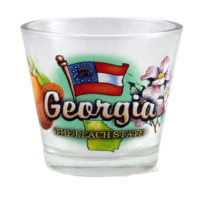 World By Shotglass Georgia Peach State Elements Shot Glass