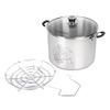 Harvest Stainless Steel 20 Qt Canning Pot with Rack | Water Bath or Steam Canning | Works on All Stovetops Including Induction, Glass, Gas (Stainless Steel Canner + Tools) (Stainless Steel Canner) view 1