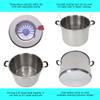 Harvest Stainless Steel 20 Qt Canning Pot with Rack | Water Bath or Steam Canning | Works on All Stovetops Including Induction, Glass, Gas (Stainless Steel Canner + Tools) (Stainless Steel Canner) view 3