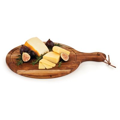 Twine Country Home Acacia Wood Cheese Board Paddle, Acacia Wood Charcuterie Board, 15.8" by 11.9", Gourmet Gift Set