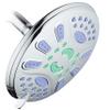 AquaStar Elite High-Pressure 7" Giant 6-setting Luxury Spa Rain Shower Head with Microban Antimicrobial Anti-Clog Jets for More Power & Less Cleaning! / Solid Brass Ball Join/All Chrome Finish view 1
