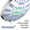 AquaStar Elite High-Pressure 7" Giant 6-setting Luxury Spa Rain Shower Head with Microban Antimicrobial Anti-Clog Jets for More Power & Less Cleaning! / Solid Brass Ball Join/All Chrome Finish view 3