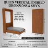 Queen Size DIY Murphy Bed Hardware Kit  Vertical Wall Bed for Space-Saving - Budget-Friendly DIY Setup -Made in USA -Hide Away Design with Murphy Bed Queen Hardware - Bed Lift Mechanism - Pull Down view 3
