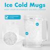 Simply Green Solutions - Clear Mug, Frozen Mugs for Freezer, Double Walled Beer Mug, Freeze Cups for Drinks, Insulated Plastic Mugs with Handles, 16 Oz Capacity view 3