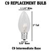 Novelty Lights 5 Pack C9 LED Outdoor String Light Patio Christmas Replacement Bulbs, Multi, C9/E17 Base, .75 Watt view 4