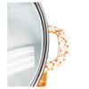Calypso Basics by Reston Lloyd Vintage Marble Enamel on Steel Stockpot with Glass Lid, 8-Quart, Orange view 2