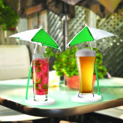 BigMouth Inc Cocktail Umbrella and Coaster, Set Of 2