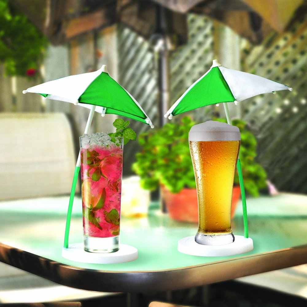 BigMouth Inc Cocktail Umbrella and Coaster, Set Of 2