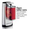 Hamilton Beach Extra-Tall Electric Automatic Can Opener with Easy-Clean Detachable Cutting Lever, Cord Storage, Knife Sharpener, Brushed Stainless Steel (76700) view 3