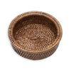Caspari Rattan Wine Bottle Coaster in Dark Natural Brown view 2