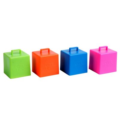 Creative Balloons Cube Weight 65g Neon Assorted Balloon Weights for Helium Balloon Bouquets 10Pack for Parties & Event Dcor