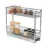 Household Essentials Glidez Multipurpose Chrome-Plated Steel Pull-Out/Slide-Out Storage Organizer for Under Cabinet Use - 2-Tier Design - Fits Standard Size Cabinet or Shelf, Chrome view 1
