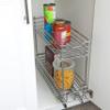 Household Essentials Glidez Multipurpose Chrome-Plated Steel Pull-Out/Slide-Out Storage Organizer for Under Cabinet Use - 2-Tier Design - Fits Standard Size Cabinet or Shelf, Chrome view 2