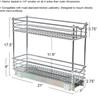 Household Essentials Glidez Multipurpose Chrome-Plated Steel Pull-Out/Slide-Out Storage Organizer for Under Cabinet Use - 2-Tier Design - Fits Standard Size Cabinet or Shelf, Chrome view 3