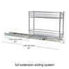 Household Essentials Glidez Multipurpose Chrome-Plated Steel Pull-Out/Slide-Out Storage Organizer for Under Cabinet Use - 2-Tier Design - Fits Standard Size Cabinet or Shelf, Chrome view 4