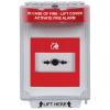 Safety Technology International, Inc. STI-13010FR Universal Stopper, Flush Mount and Fire label, Indoor/Outdoor Protective Polycarbonate Cover for Pull Stations or Call Points, Red view 3