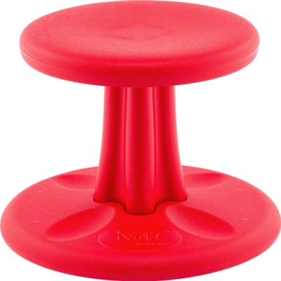 KORE Design Wobble Stool Chair, Girls + Boys Kid Desk Stools, Ergonomic Small Office Chairs, Flexible Seating for Active Kids, ADD/ADHD, Classroom, School, Home, Preschool (12in), Age 4-5 yrs, Red