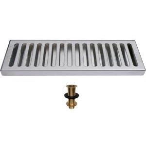 Bev Rite Flush Mount Drip Tray 12" X 5" X 3/4" with Drain - Counter or Surface Mount