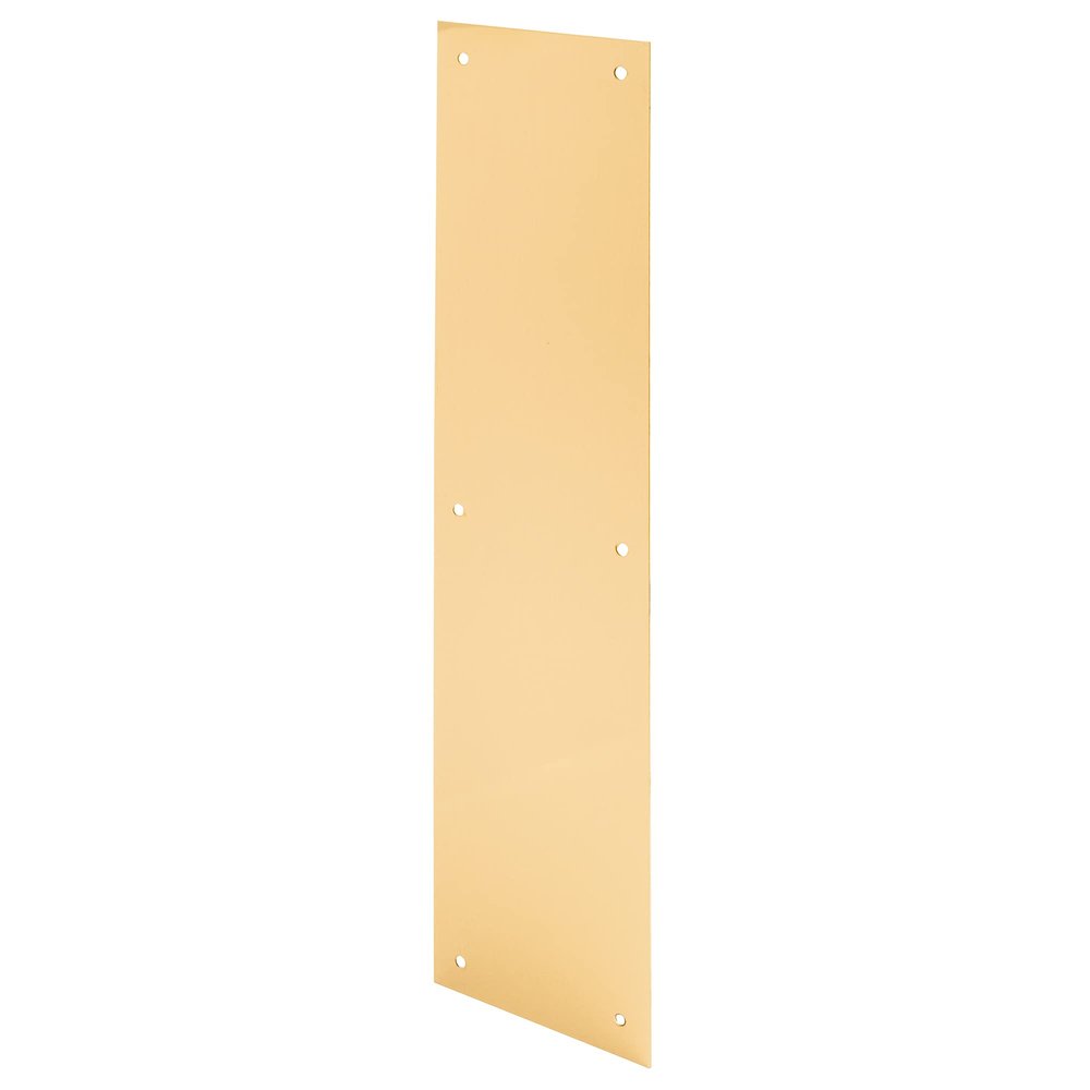 Prime-Line MP4719 Door Push Plate, 3-1/2 15 In., Polished Brass (Single Pack)
