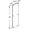 Prime-Line MP4719 Door Push Plate, 3-1/2 15 In., Polished Brass (Single Pack) view 2