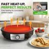 Nutrichef Electric Crepe Maker & Griddle Cooktop - Nonstick 12 Inch Aluminum Hot Plate with LED Indicator Lights & Adjustable Temperature Control - Wooden Spatula & Batter Spreader Included view 3