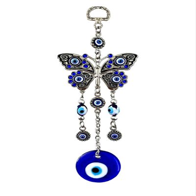 Betterdecor Turkish Blue Evil Eye with Butterfly Hanging Decoration Ornament -003