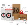 Northern Brewer - Essential Brew. Share. Enjoy. HomeBrewing Starter Set, Equipment and Recipe for 5 Gallon Batches (Block Party Amber) view 2
