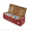 Covermates Keepsakes Gift Wrap Storage Organizer  Heavy-Duty Polyester with Buckle Straps & Interior Pockets  Holds Up to 25 Rolls of Gift Wrap with Handles & Label Window, Red view 1