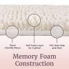 Bath Mat - 58x24-Inch Bathroom Runner with Non-Slip Backing - Absorbent High-Pile Chenille Memory Foam Bathroom Rug by Lavish Home (White) view 3