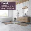 2 Piece Bathroom Rug Set - 32x21 Inch and 24x17 Inch Memory Foam Bath Mats with Chenille Shag Top for Stylish Bathroom Decor - Machine Washable Bath Rugs Set of 2 by Lavish Home (Gray) view 3