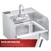DuraSteel Stainless Steel Sink Splash Guard - 26" x 12" Wall Mount Commercial Kitchen Shield - Kitchen Safety & Hygiene Cooking Splatter Screen - Ideal for Hand Sinks, Prep Sink, Utility Sink view 4