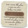 Lighthouse Christian Products Plans for Your Journey Sandstone 3.75 x 3.75 Cast Stone Bronze Title Bar Plaque view 1