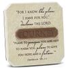 Lighthouse Christian Products Plans for Your Journey Sandstone 3.75 x 3.75 Cast Stone Bronze Title Bar Plaque view 2