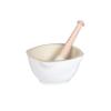 Emile Henry Made In France Mortar and Pestle, Flour White view 1