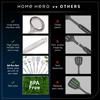 Home Hero 54-Piece Stainless Steel Kitchen Utensils Set - Heat-Resistant Nonstick Silicone & Stainless Steel Cooking Utensils - Complete Tools with Slotted Spoon & Pasta Spoon - Pack of 54, Silver view 3